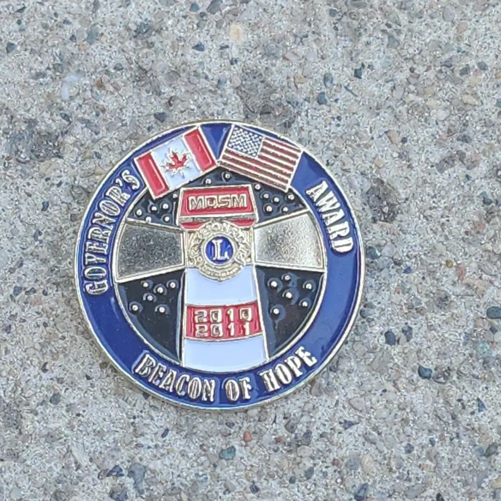 Lions Club MD5M 2010 2011 Governor's Award Beacon Hope Lighthouse Enamel Pin